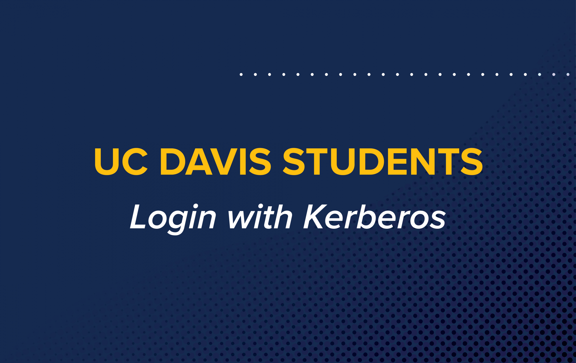 UC Davis Student Login Button